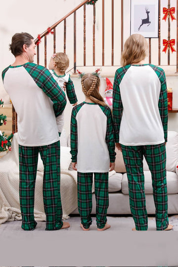 Plaid matchende familie jule pyjamas sæt